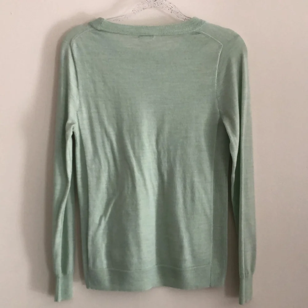 J. Crew Factory Pale Mint Knit Crewneck Sweater